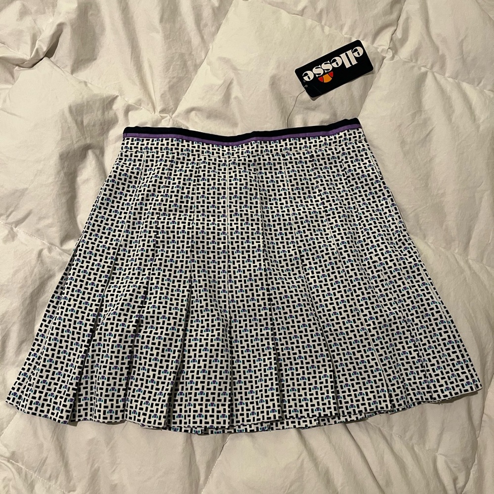 Ellesse patterned pleated mini skirt